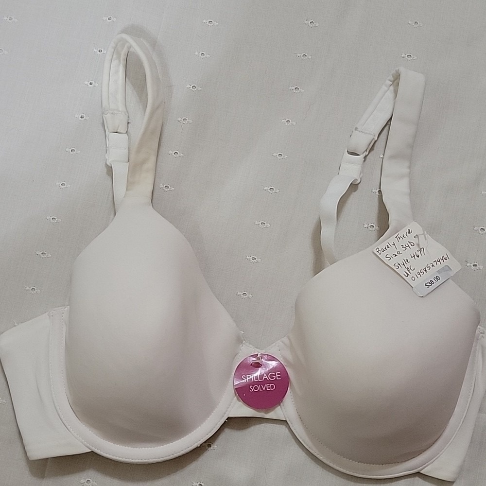 Barely There Spillage Solved White Underwire Bra Style 4677 34d View 2